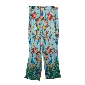 Lula Soul 100% Modal pants with tropical, floral, peacock design